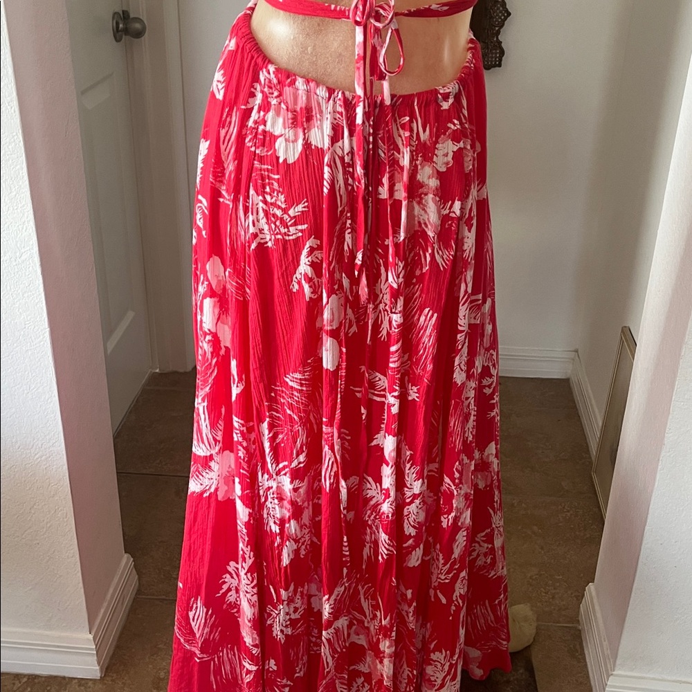 Boho Free People Open Sided Maxi Dress - Picture 7 of 8